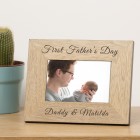 First Fathers Day Wood Photo Frame