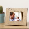 Daddys first fathers day Wood Photo Frame