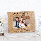 OUR HEARTS BELONG TO DADDY Wood Photo Frame
