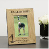 Personalised Hole In One! Engraved Wooden Photo Frame Gift 6x4 Golf Lovers Gift Celebrate a Hole In One