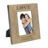 Love Wood Frame 6x4 Personalised Photo Frame