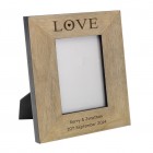 Love Wood Frame 6x4 Personalised Photo Frame