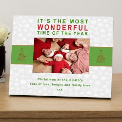 Its the most wonderful time personalised photo frame