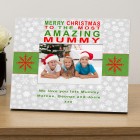 Personalised Photo Frame Merry Christmas to... Grandad , Grandma, Daddy, or Mummy Christmas Gift
