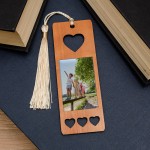 Personalised Mothers Day Gift Wooden Bookmark Heart Favourite Photo Gift For Mum on Mothers Day Gift For Mummy or Mother Birthday Gift