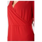 Wrap Front Slinky Dress in Red