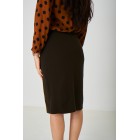 Brown Straight Pencil Skirt