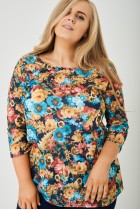 PLUS SIZE All Over Floral Top