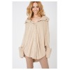 Beige Chunky Cable Knit Poncho