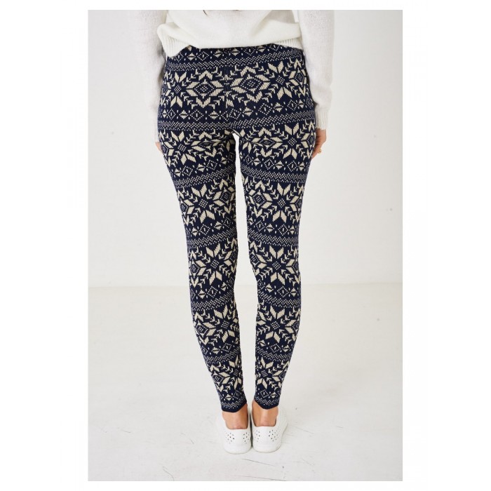 Ladies Knitted Leggings Multicoloured
