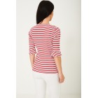 Stretch Striped Jersey Top T-Shirt