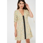 Yellow Sun Dress In Vintage Floral