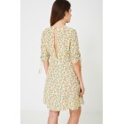 Yellow Sun Dress In Vintage Floral