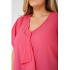 Ruffle Front Top in Pink