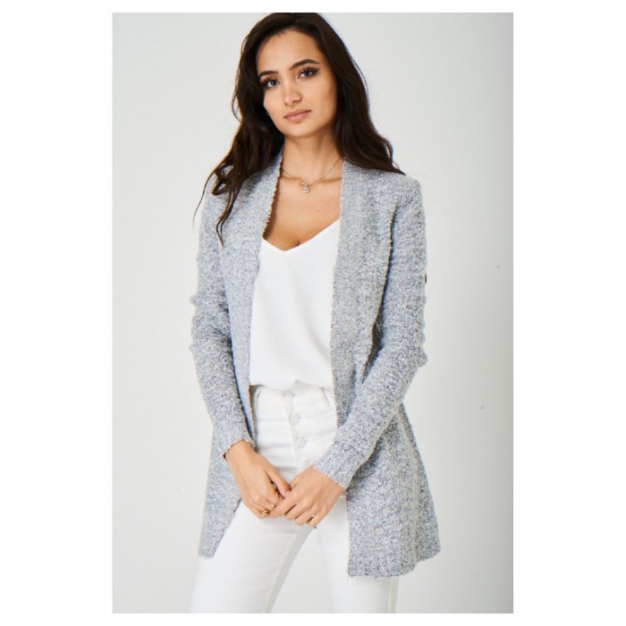 women's grey cardigan