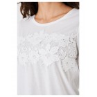 Ladies Pretty Lace Front White Top