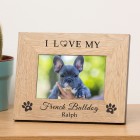 I Love My / We Love Our Dog Wood Picture Frame 6 x 4