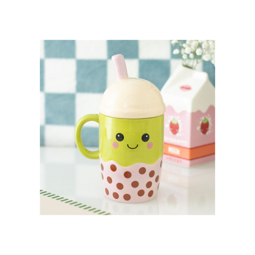 Kawaii Bubble Tea Lidded Mug Kawaii Bubble Tea Lidded Mug