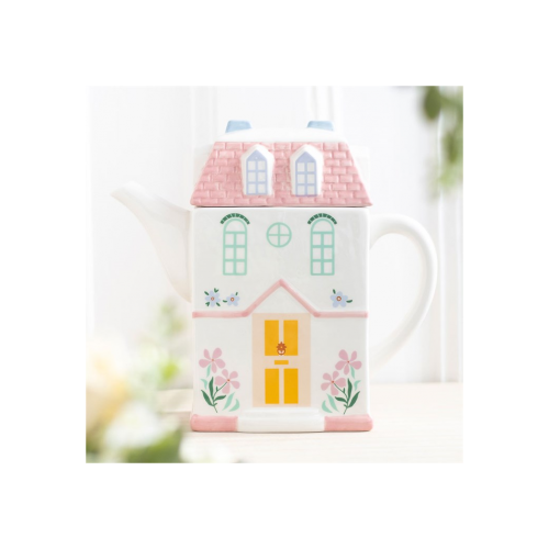 Pastel House Shaped Teapot