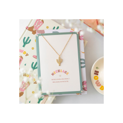 Cactus Necklace on Greeting Card Cactus Necklace on Greeting Card