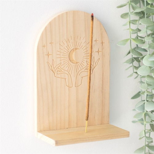 Natural Mystical Hands Incense Holder Shelf Natural Mystical Hands Incense Holder Shelf