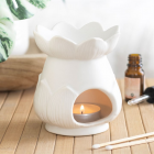 White Lotus Flower Oil Burner White Lotus Flower Oil Burner