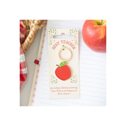 Best Teacher Apple Keyring Best Teacher Apple Keyring
