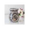 Small Gunmetal Grey Crackle Oil Burner and Wax Warmer