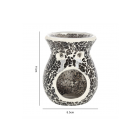 Small Gunmetal Grey Crackle Oil Burner and Wax Warmer