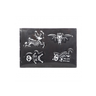 Set of 4 Black Creepy Skeleton Cookie Ornaments 