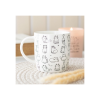 White Happy Cat Print Mug