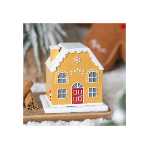 Candy Cane Gingerbread House Incense Cone Holder