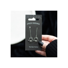 Black Obsidian Spider Threader Earrings