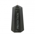 Protection Crystal Candle with Rough Black Obsidian Protection Crystal Candle with Rough Black Obsidian