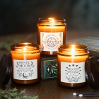 Green Witch White Sage Amber Glass Candle Green Witch White Sage Amber Glass Candle