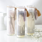 Selene Goddess Tube Candle with Amethyst Crystals Selene Goddess Tube Candle with Amethyst Crystals
