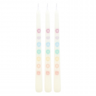 Set of 3 Chakra Balancing Taper Dinner Candles Set of 3 Chakra Balancing Taper Dinner Candles