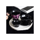 Dark Romance Floral Print Teacup