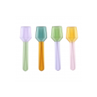 Set of 4 Pastel Glass Dessert Spoons Set of 4 Pastel Glass Dessert Spoons