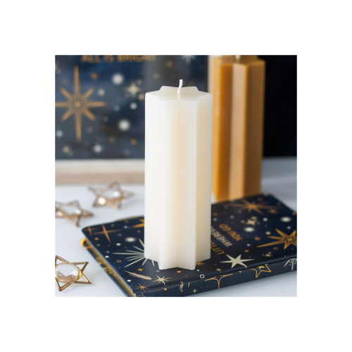 Cream Starry Night Star Shaped Taper Candle Cream Starry Night Star Shaped Taper Candle