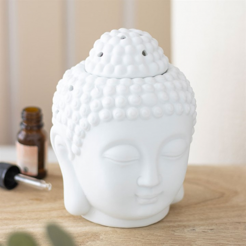 White Buddha Head Oil Burner White Buddha Head Oil Burner