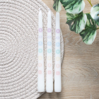 Set of 3 Chakra Balancing Taper Dinner Candles Set of 3 Chakra Balancing Taper Dinner Candles