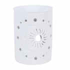 White Sun and Moon Cut Out Oil Burner and Wax Warmer White Sun and Moon Cut Out Oil Burner and Wax Warmer