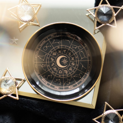 Black Astrology Wheel Trinket Dish Black Astrology Wheel Trinket Dish