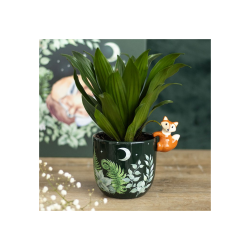 Green Forest Plant Pot with Fox Green Forest Plant Pot with Fox
