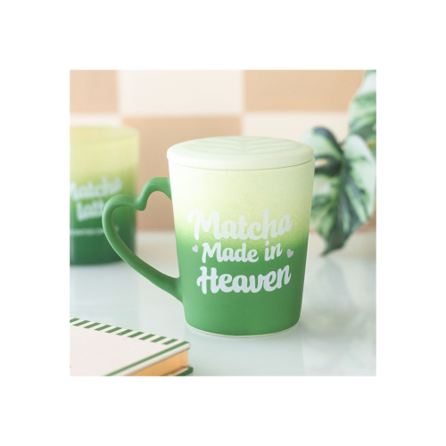 Matcha Made in Heaven Mug with Coaster Lid
