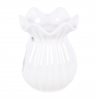 White Pleated Flare Oil Burner White Pleated Flare Oil Burner
