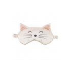 White Cat Face Satin Eye Mask
