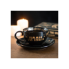 Black Talking Board Teacup and Saucer Black Talking Board Teacup and Saucer
