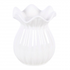White Pleated Flare Oil Burner White Pleated Flare Oil Burner